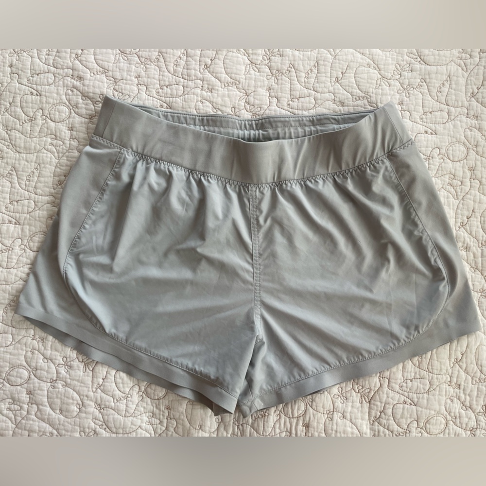 Athleta Light Gray Performance Shorts - image 1